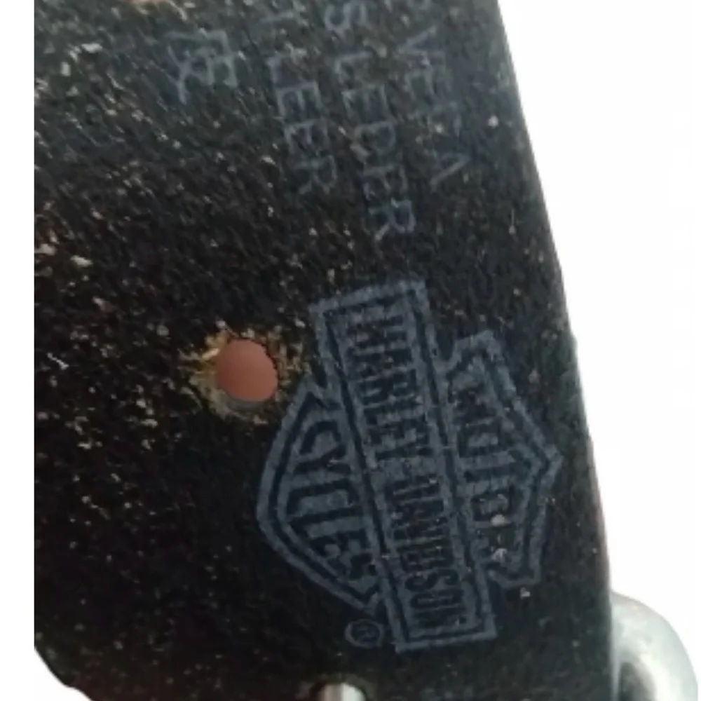 Vintage Harley Davidson Studded Black Leather Belt Size 36 Goth Grunge